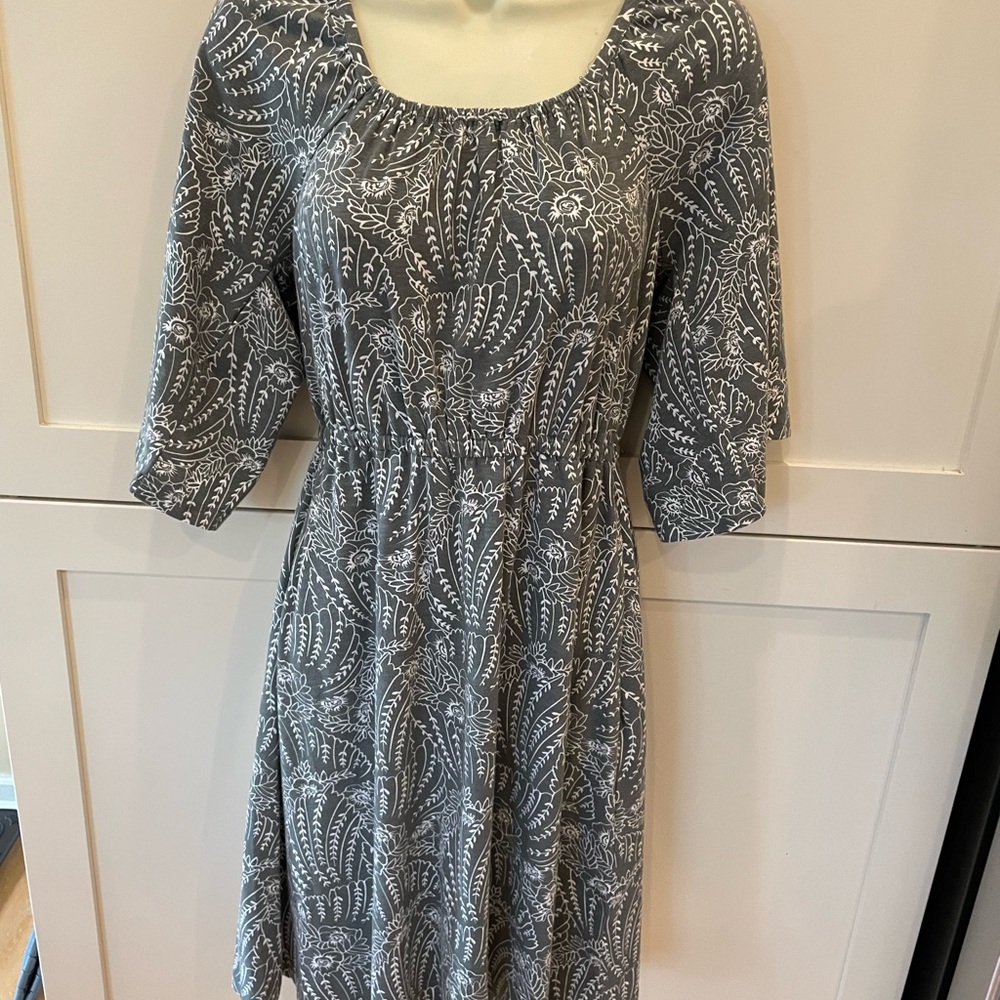 Pact Organic Cotton Green Floral Dress